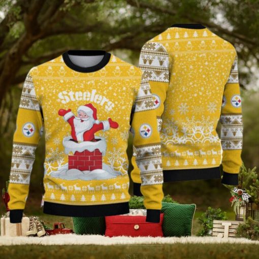 Pittsburgh Steelers Ugly Christmas Santa Claus Xmas Sweater Merry making Gift Mens Women