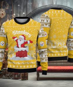 Pittsburgh Steelers Ugly Christmas Santa Claus Xmas Sweater Merry making Gift Mens Women
