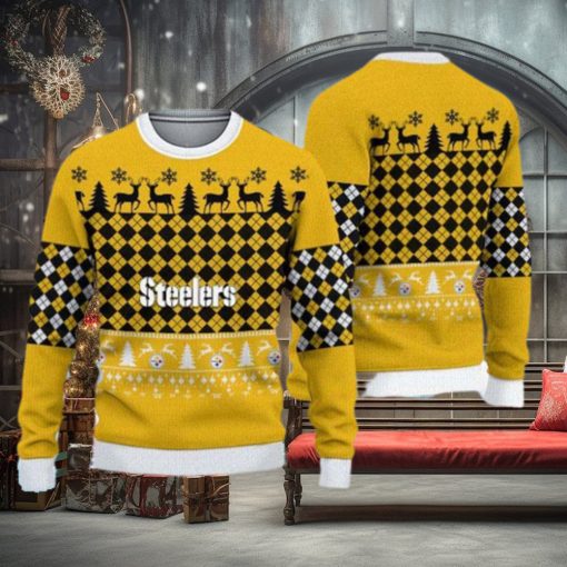 Pittsburgh Steelers Ugly Christmas Xmas Sweater Fun Gift Mens Women