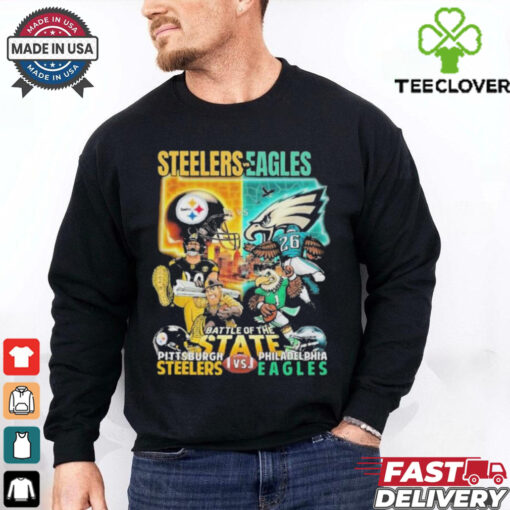 Pittsburgh Steelers Vs Philadelphia Eagles Battle Of The State Mascot T Shirts