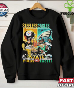 Pittsburgh Steelers Vs Philadelphia Eagles Battle Of The State Mascot T Shirts