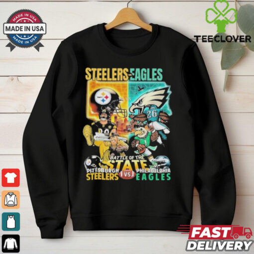 Pittsburgh Steelers Vs Philadelphia Eagles Battle Of The State Mascot T Shirts