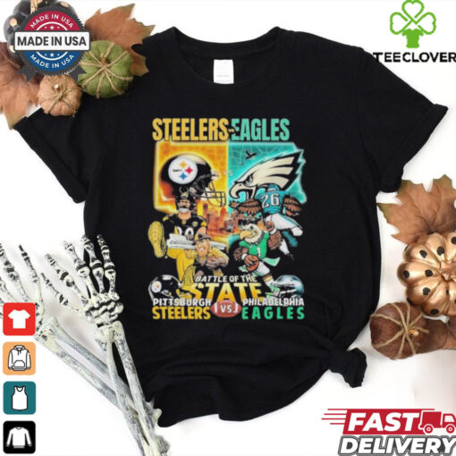 Pittsburgh Steelers Vs Philadelphia Eagles Battle Of The State Mascot T Shirts