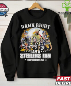 Pittsburgh Steelers damn right I am a Steelers fan now and forever vintage shirt