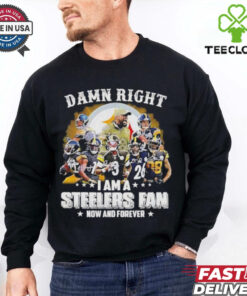 Pittsburgh Steelers damn right I am a Steelers fan now and forever vintage shirt
