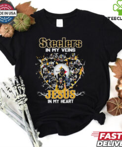Pittsburgh Steelers in my veins Jesus in my heart shirt
