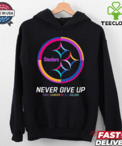Pittsburgh Steelers never give up fight cancer in all colors shirt