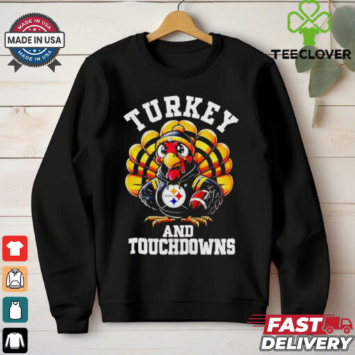 Pittsburgh Steelers turkey and touchdowns Thanksgiving shirt