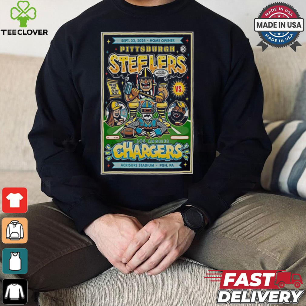 Pittsburgh Steelers vs Los Angeles Chargers Sept 22 2024 Acrisure Stadium Poster Shirt Pittsburgh Steelers vs Los Angeles Chargers Sept 22 2024 Acrisure Stadium Poster Shirt