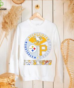 Pittsburgh circle logo sport teams Steelers penguins pirates shirt