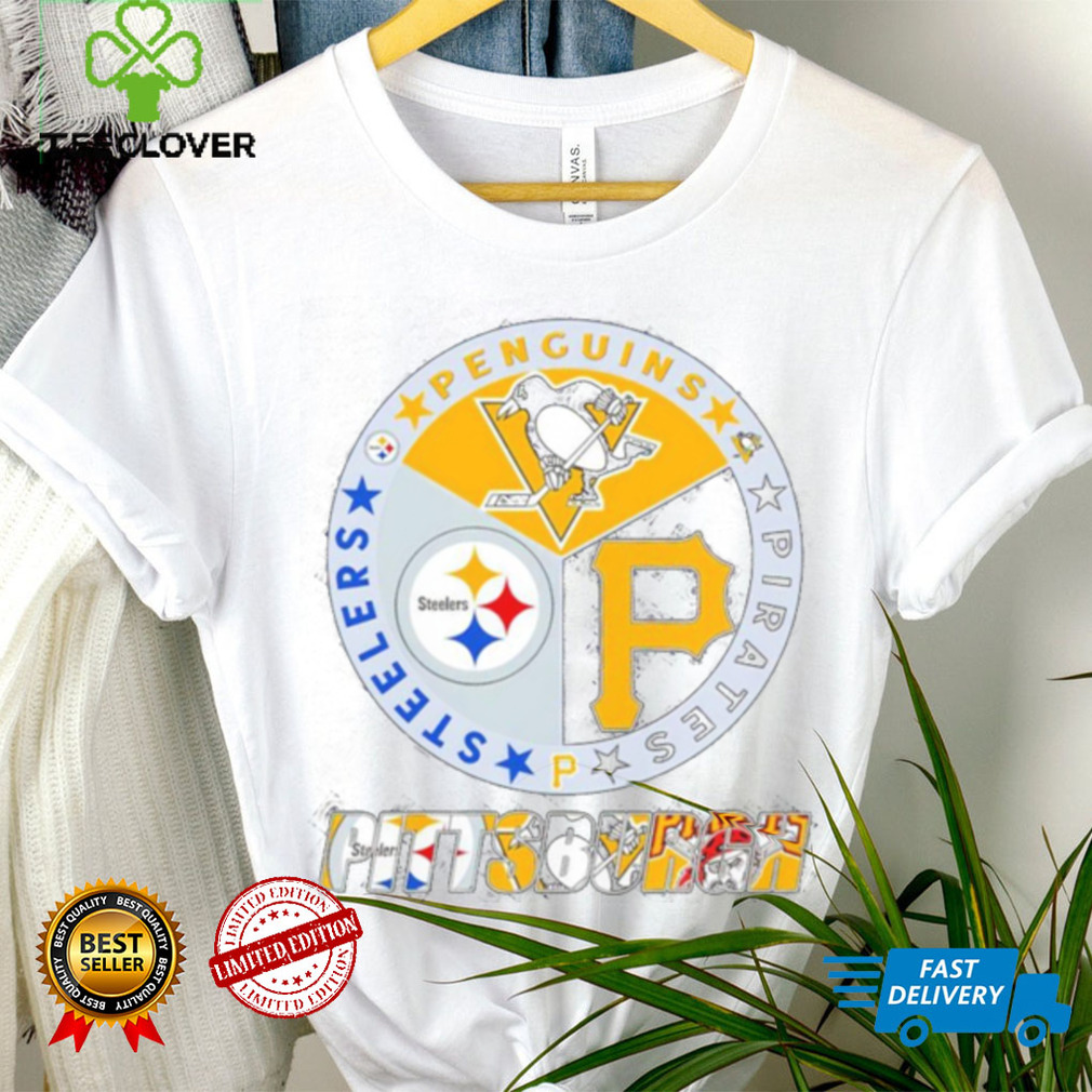 Pittsburgh circle logo sport teams Steelers penguins pirates shirt Pittsburgh circle logo sport teams Steelers penguins pirates shirt