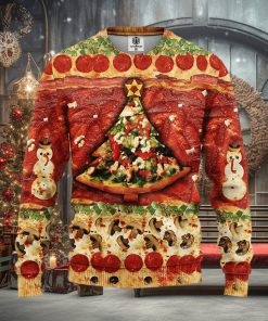 Pizza 3D Thanksgiving Women Mens Ugly Christmas Sweater