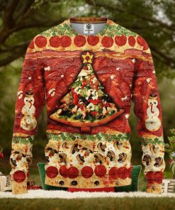 Pizza 3D Thanksgiving Women Mens Ugly Christmas Sweater