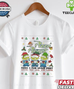 Pizza Planet Food And Space Port Christmas Shirt