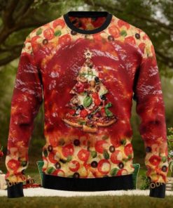 Pizza Ugly Knit Christmas Sweater, Funny Womens Christmas Sweater