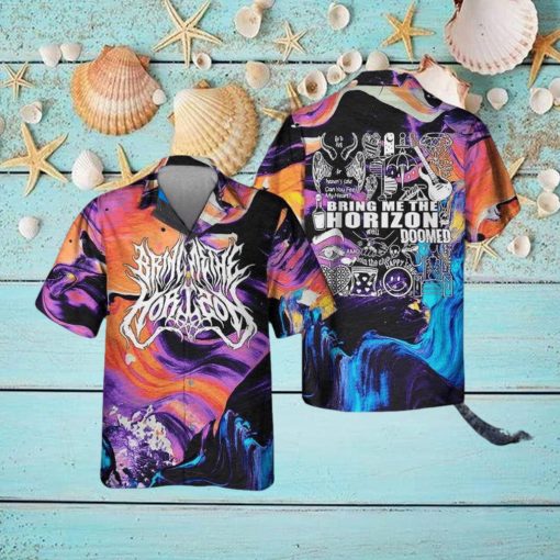 Bring Me The Horizon Album Lyric Happy Song World Tour 2023 Hawaiian Shirt