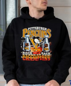 Mitchell and Ness Pittsburgh Penguins back 2 back Stanley Cup Champions 1991 1992 retro shirt