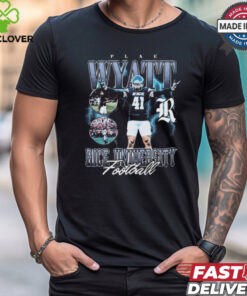 Plae Wyatt Rice Owls University Football Vintage Graphic t shirt