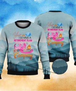 Plan Camping Mountainous Full Print 3D Ugly Sweater Christmas Gift Sweater