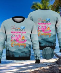 Plan Camping Mountainous Full Print 3D Ugly Sweater Christmas Gift Sweater
