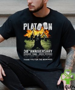 Platoon 38th Anniversary 1986 – 2024 Thank You For The Memories T Shirt