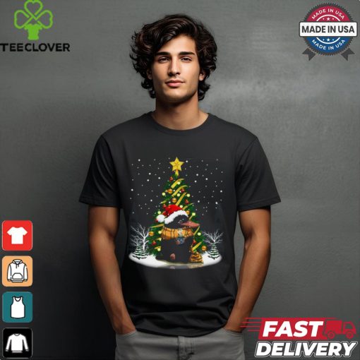 Platypus Drinking Coffe Christmas T Shirt