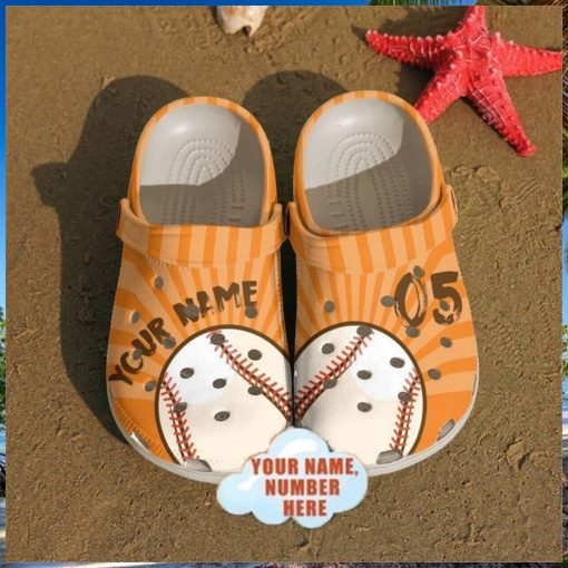 Play Ball Baseball Personalized Themed Classic Comfort Clog Footwear Design