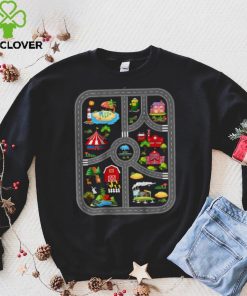 Play Cars On Dad’s Back Mat Road Car Race Track Short Sleeve T shirt