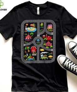Play Cars On Dad’s Back Mat Road Car Race Track Short Sleeve T shirt