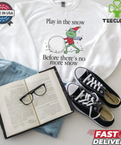 Play In The Snow Before There’s No More Snow Frog Christmas T Shirt