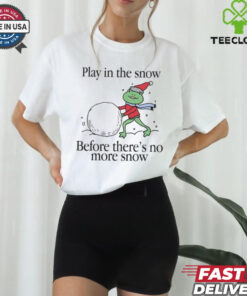Play In The Snow Before There’s No More Snow Frog Christmas T Shirt