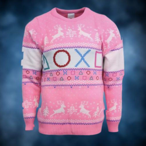 PlayStation Pink Symbols Ugly Christmas Sweater