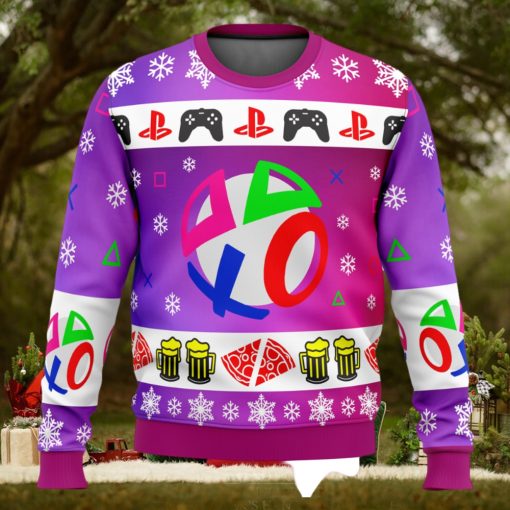 Playstation Neon Ugly Christmas Sweater