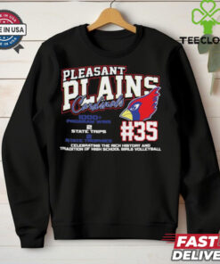 Pleasant Plains Cardinals #35 Celebrating The Rich History And Tradition Of High School Girls Volleyball Shirt