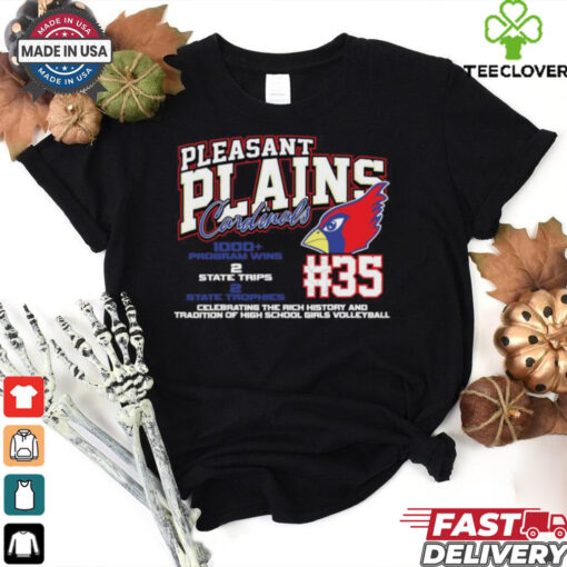 Pleasant Plains Cardinals #35 Celebrating The Rich History And Tradition Of High School Girls Volleyball Shirt