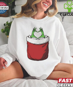 Pocket Grinch heart hand shirt 1 Pocket Grinch heart hand shirt