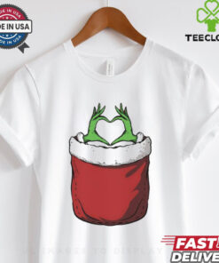 Pocket Grinch heart hand shirt 2 Pocket Grinch heart hand shirt