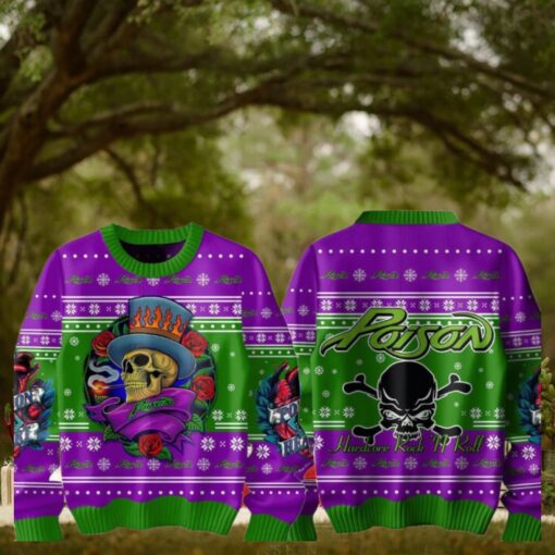 Poison Hardcore Rock And Roll Christmas Ugly Sweater