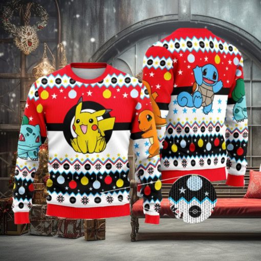 Pokemon And Pikachu Ugly Christmas Sweater Xmas Gifts