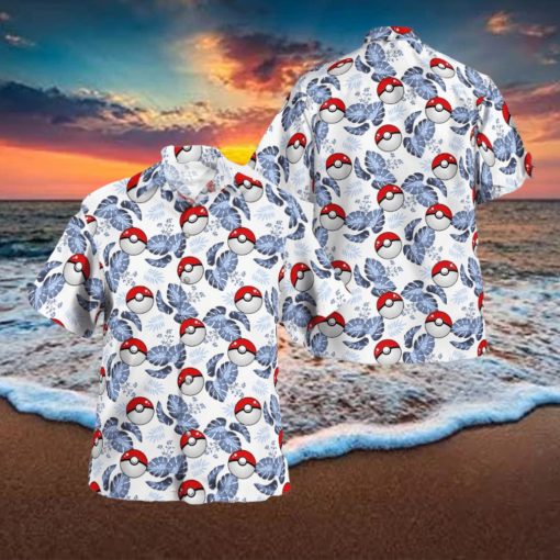 Pokemon Ball Tropical Beach Set Hawaiian Shirt And Short Gift For Fans