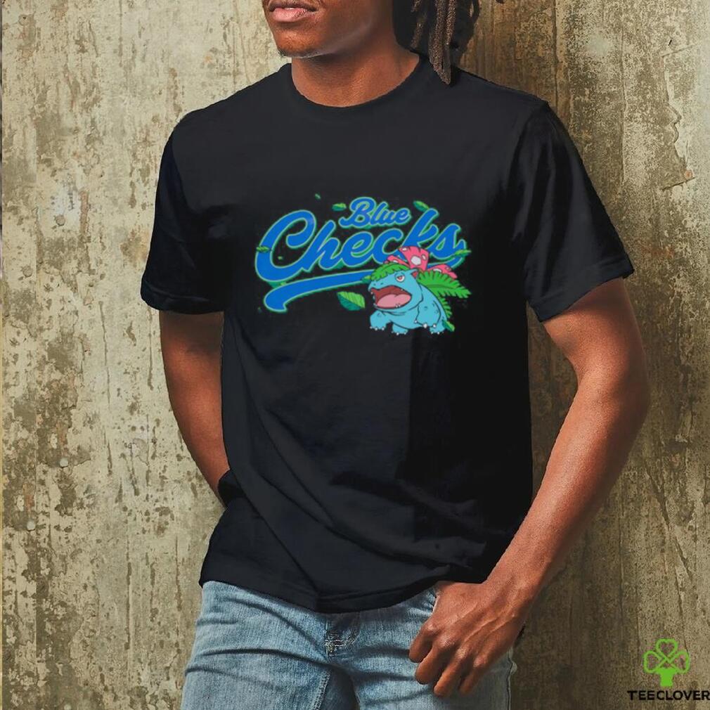 Pokémon Blue Checks Venusaur Tee Unisex T Shirt Pokémon Blue Checks Venusaur Tee Unisex T Shirt