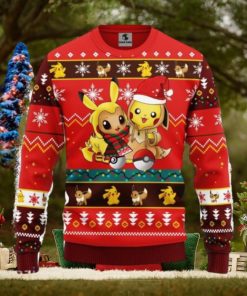 Pokemon Cute Noel Mc Ugly Christmas Sweater 3D Gift For Men And Women Red