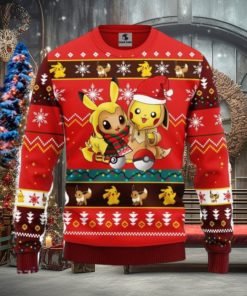 Pokemon Cute Noel Mc Ugly Christmas Sweater 3D Gift For Men And Women Red