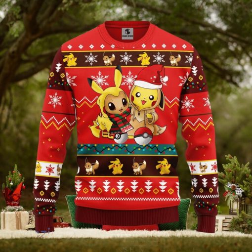Pokemon Cute Noel Mc Ugly Christmas Sweater Red 1 Amazing Gift Men And Women Christmas Gift