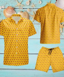 Pokemon Cute Pattern Yellow Hawaiian Shirt And Short For Men Women