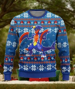 Pokemon Garchomp Anime Ugly Christmas Sweater, Custom Sweatshirt Apparel