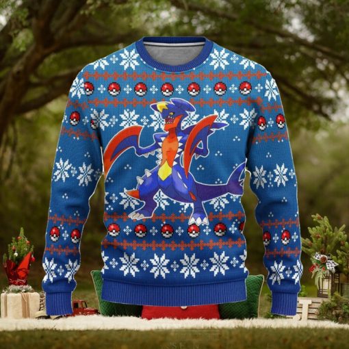 Pokemon Garchomp Anime Ugly Christmas Sweater, Custom Sweatshirt Apparel
