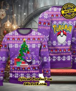 Pokemon Gengar Christmas Ugly Sweater