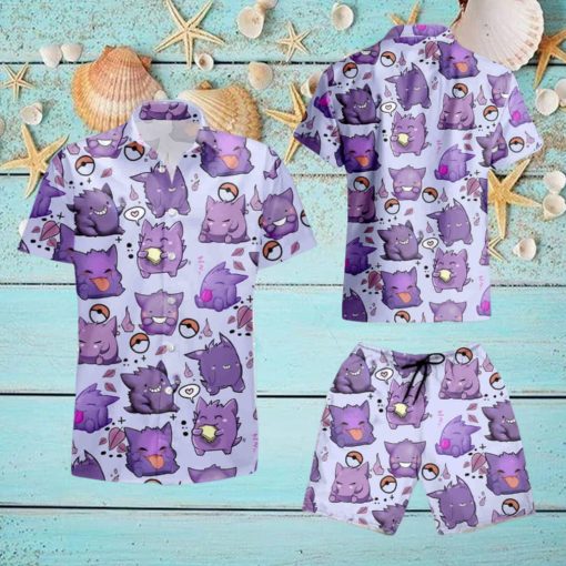 Pokemon Gengar Hawaiian Shirt And Short