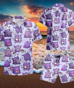 Pokemon Gengar Hawaiian Shirt And Short